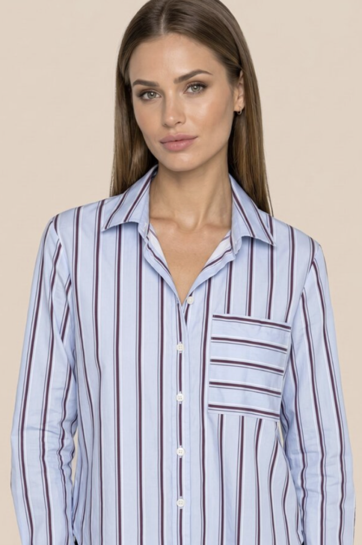 BRIANNA BORDEAUX STRIPE