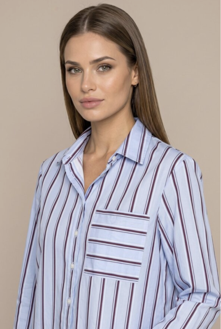 BRIANNA BORDEAUX STRIPE