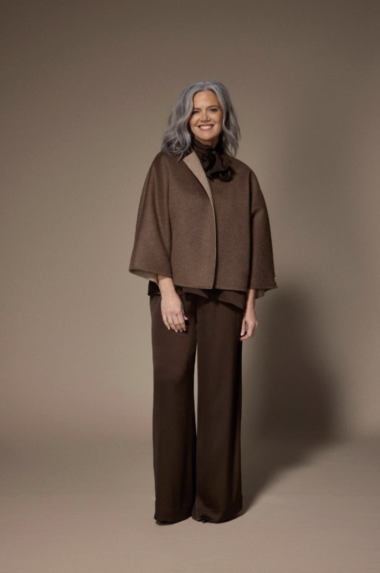 CAROLE REVERSIBLE BROWN TAUPE