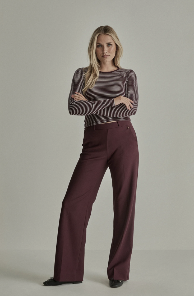 MIRA TWILL JERSEY BURGUNDY